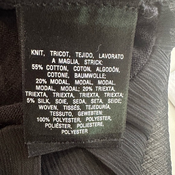 NEW Anthropologie Cardigan-Size Small-Black-Sheer Sides and Lower Back - Picture 5 of 10